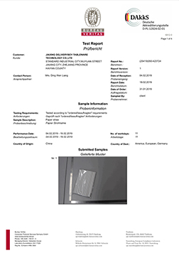 German certification report