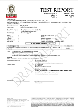 FDA four items report